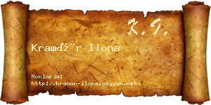Kramár Ilona névjegykártya
